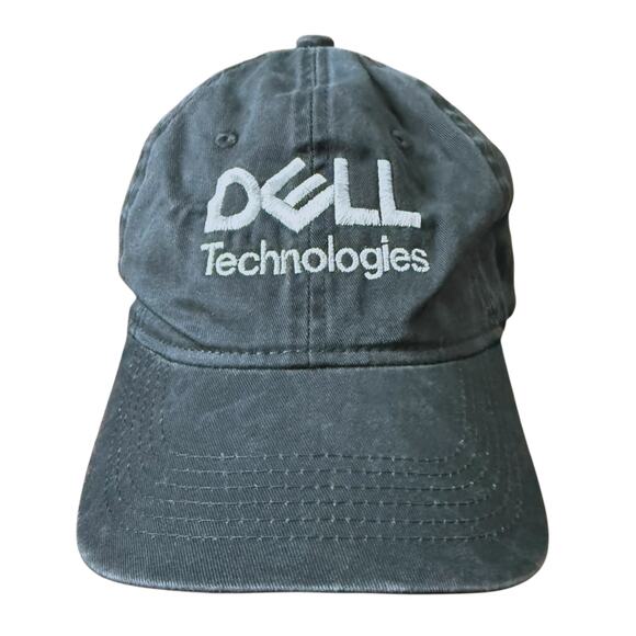 Dell Technologies Ball Cap Unisex Faded Gray Hook & Loop Embroidered Adjustable - Picture 1 of 6